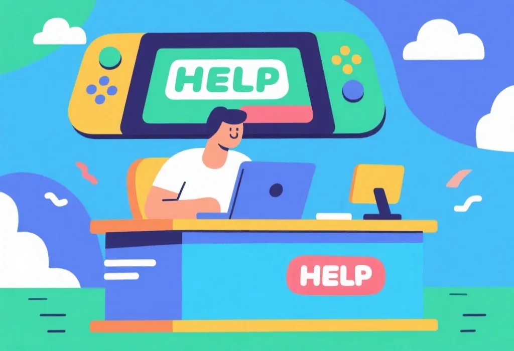 客服与帮助中心插画