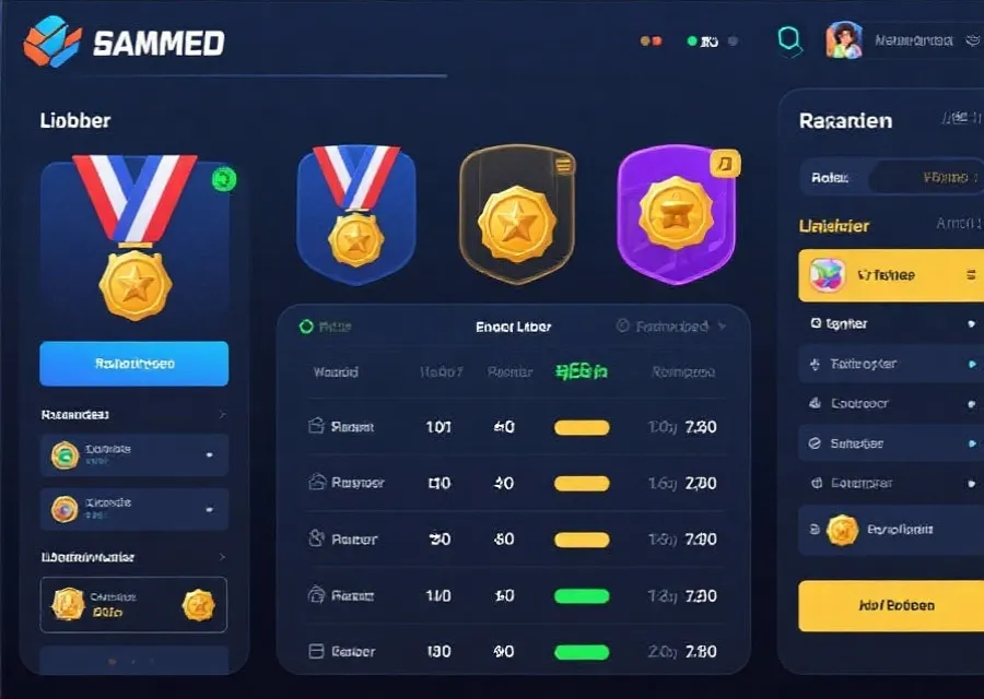 榜单与新游展示示意图